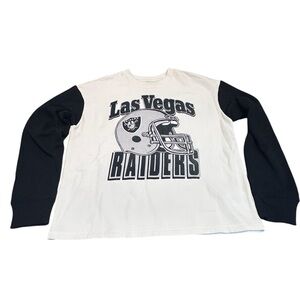 Las Vegas Raiders Junk Food Clothing‎ Raglan Sweatshirt – kids Size Small